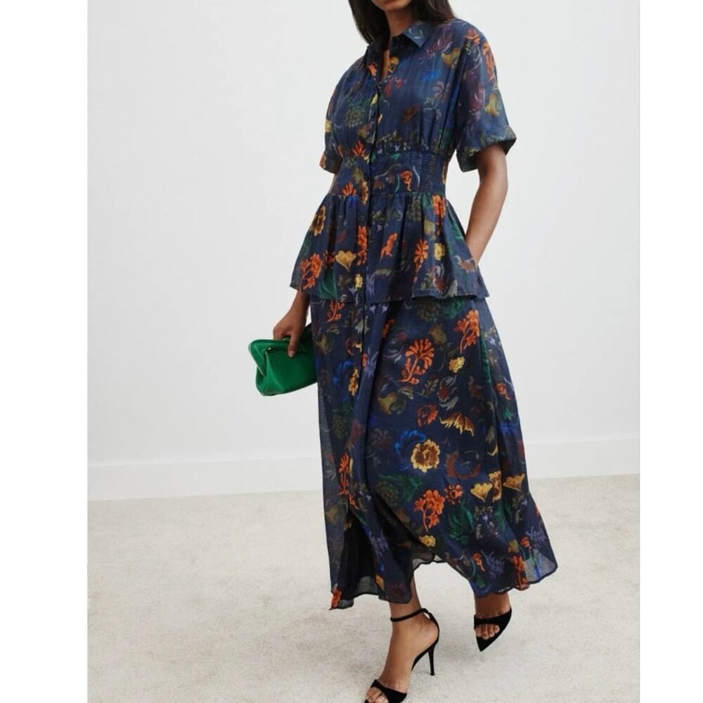 Rosie Assoulin Blue Boogie Woogie Bugle Boy Dress Size 6
